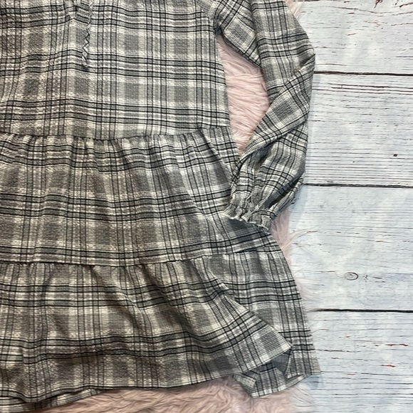Show Me Your MUMU Birdie Mini Dress in Windowpane Plaid - Picture 9 of 9